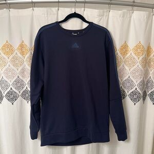 Adidas Men's Navy and Blue Sweatshirt